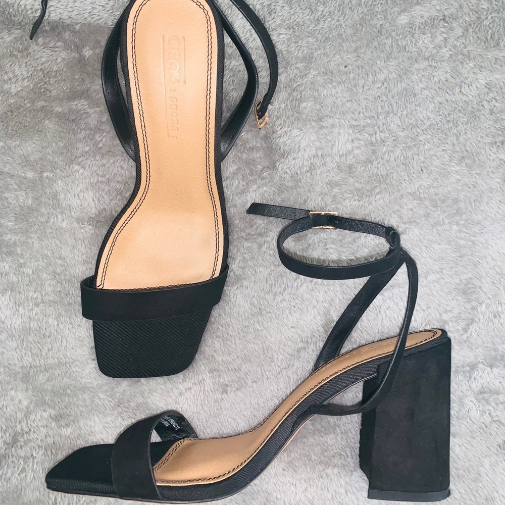 Strappy Black Heels